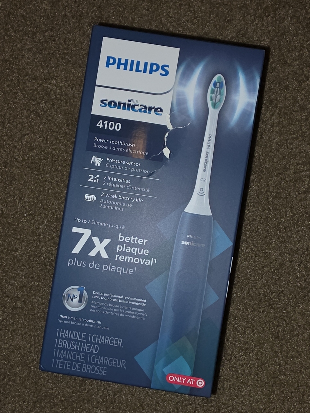 Philips Sonicare 4100 Electric Toothbrush - Dark Blue & White